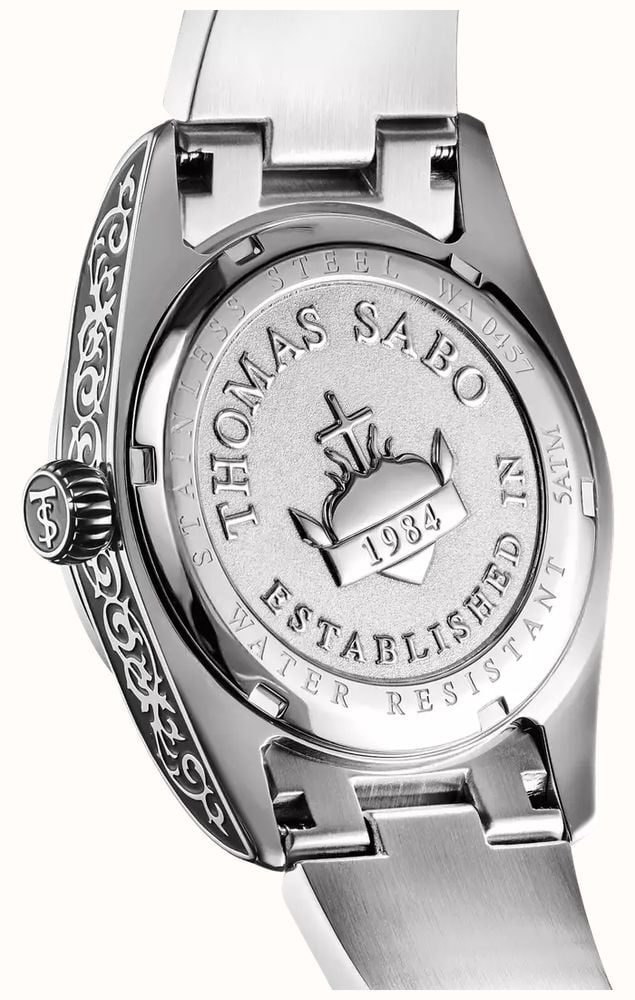Thomas Sabo Watch With Western-style Ornaments And Onyx With Patterned Bracelet WA0457-201-203-40 - autre vue 3