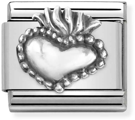 Nomination Classic Sacred Heart Oxidised Sterling Silver & Steel Charm 330101/51