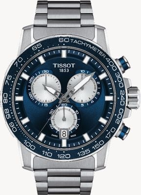 Tissot Supersport blauwe chronograaf van roestvrij staal T1256171104100