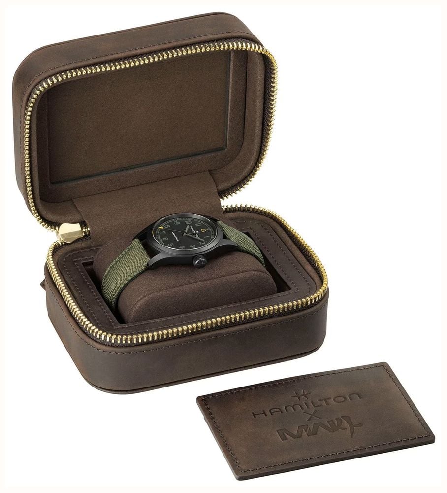 Hamilton Khaki Field Mechanical *Call of Duty - Modern Warfare 4* (38mm) Black Dial / Green Textile Strap H69469930 - autre vue 8