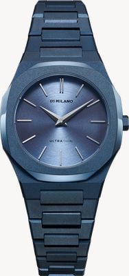 D1 Milano 超薄型アストラルナイト（30mm）ブルーサンレイダイヤル/ブルーPVDステンレススチールブレスレット UTBL33