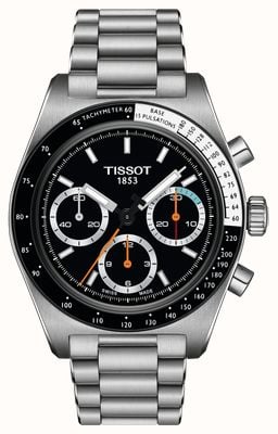 Tissot PR516 Mechanical Chronograph (41mm) Black Dial / Stainless Steel Bracelet T1494592105100