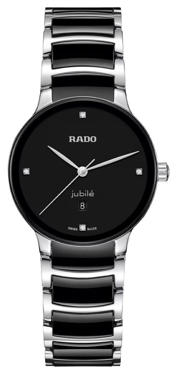 RADO Centrix diamants quartz (30,5 mm) cadran noir / cÃ© montre