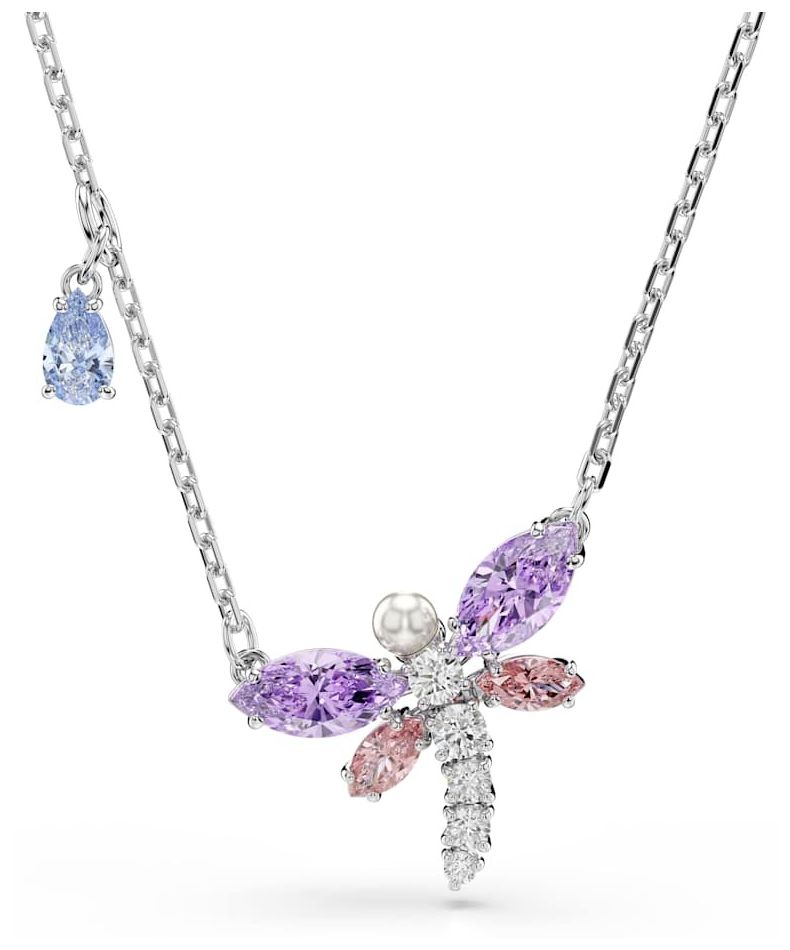 Ariana Grande x Swarovski Anhänger, Verschiedene Schliffe, Libelle, Mehrfarbig, Rhodiniert