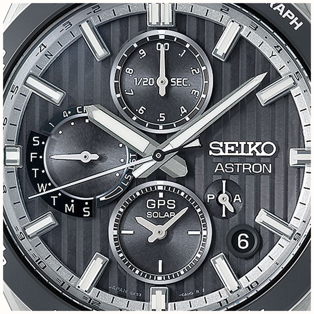 Seiko Astron GPS Solar Dual Time Chronograph (43.2mm) ‘Day Advanced Grey’ Dial / Titanium Bracelet HAB007J1 - alternatieve weergave 3