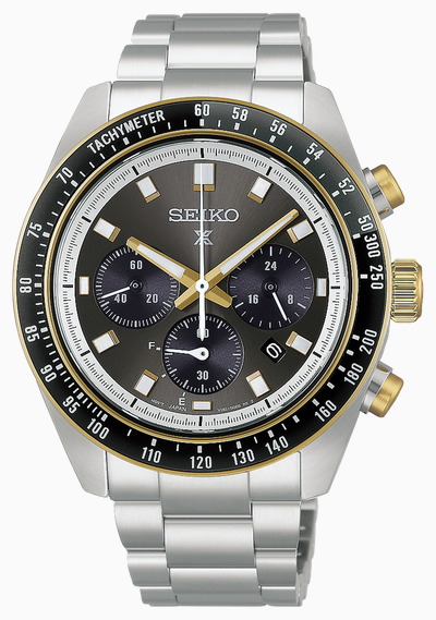 Seiko Prospex Speedtimer “Racing” Solar Chronograph (41.4mm) Grey Sunray Dial / Stainless Steel Bracelet HBJ002P1