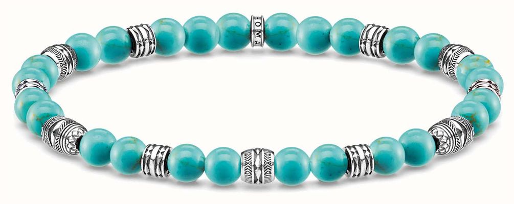 Thomas Sabo Rebel At Heart | Beaded Bracelet | Lucky Charm | 19cm A1923-878-17-L19