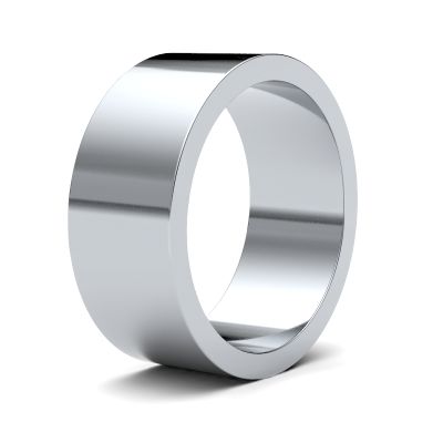 James Moore Wedding Ring | 9 Karat Weißgold | 8 mm | leicht | Größe flach | ag_8glf-9w AG_8GLF-9W
