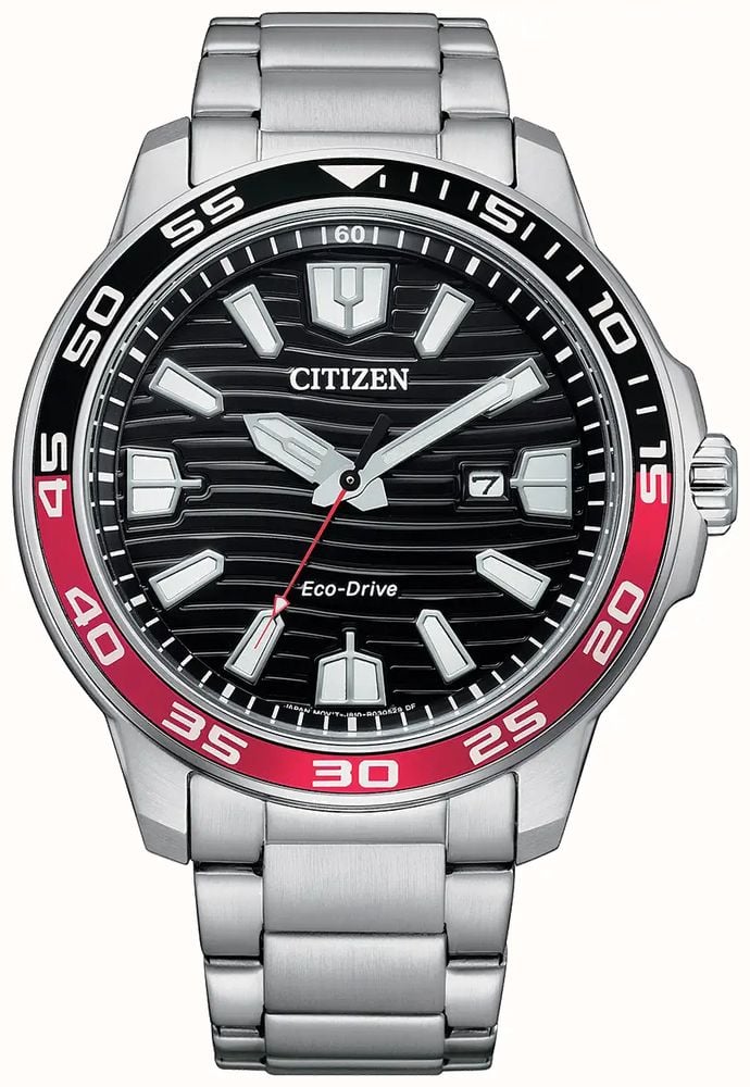 Citizen Men's Sport | Eco-Drive | Black Dial | Stainless Steel