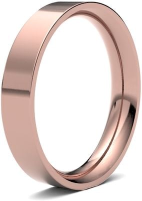 James Moore Wedding Rings | 9ct Rose Gold | 4mm | Heavy | Flat Court | AG_4LHE-9R