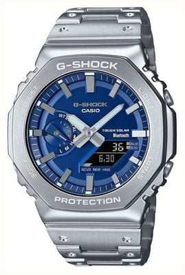 Casio Mostrador híbrido de metal azul G-Shock / pulseira de aço inoxidável GM-B2100AD-2AER