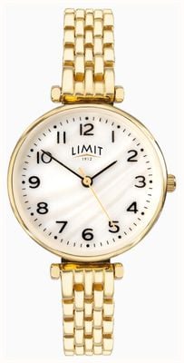 Limit Klassisches Quarzwerk (30 mm), Perlmuttzifferblatt / Goldgliederarmband 6497