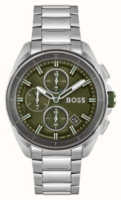 BOSS Волейн | зеленый циферблат хронографа | браслет из нержавеющей стали 1513951