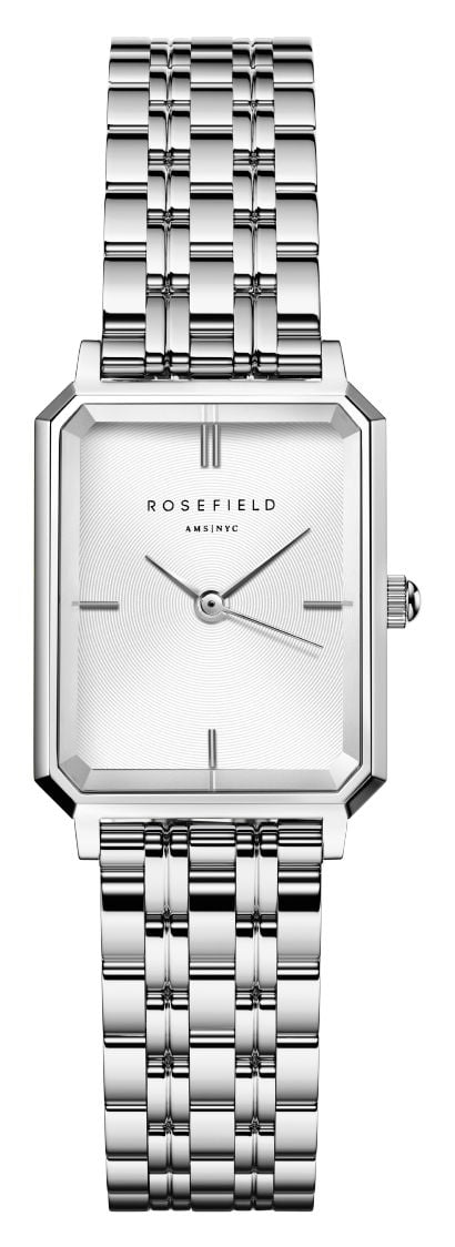 Rosefield Octagon XS 195mm White Dial  Stainless Steel Watch