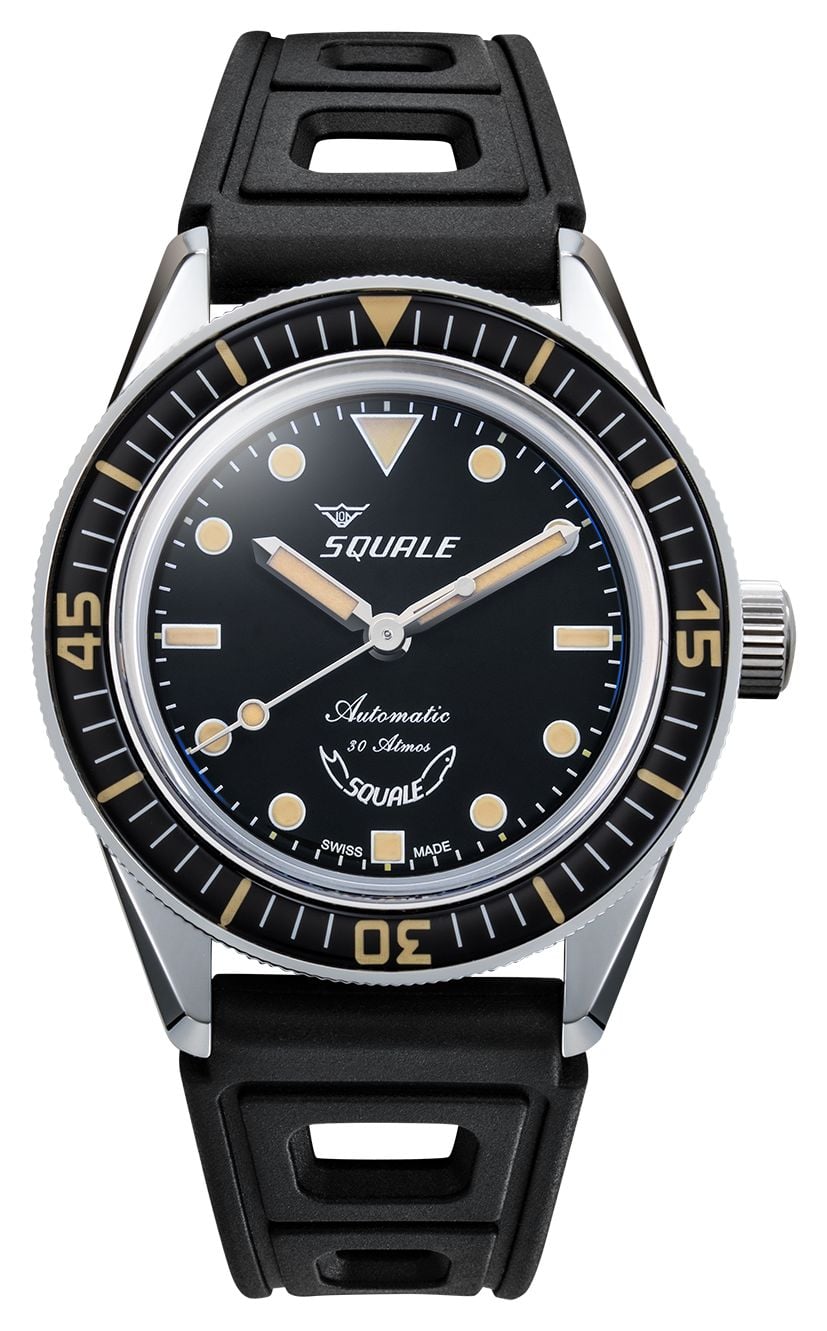 Squale SUB37 Legend Automatic 37mm Black Dial  Black Watch