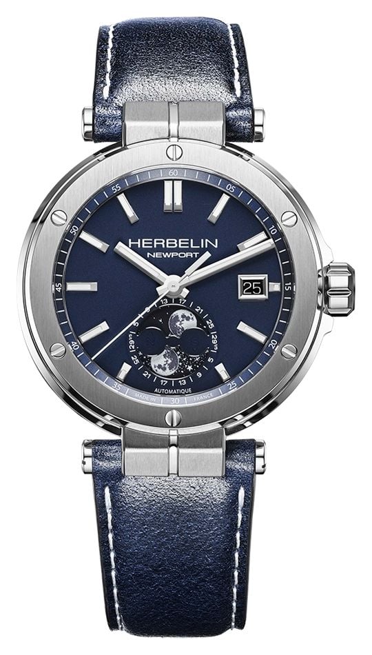 Herbelin Newport Moonphase Automatic 405mm Blue Dial  Watch