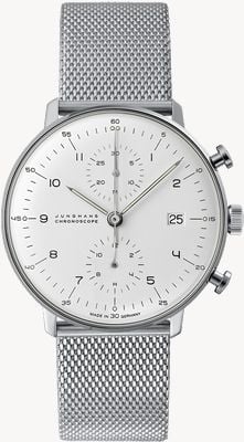 Junghans マックスビルクロノスコープ|スチールメッシュストラップ|サファイアクリスタル 27/4003.46