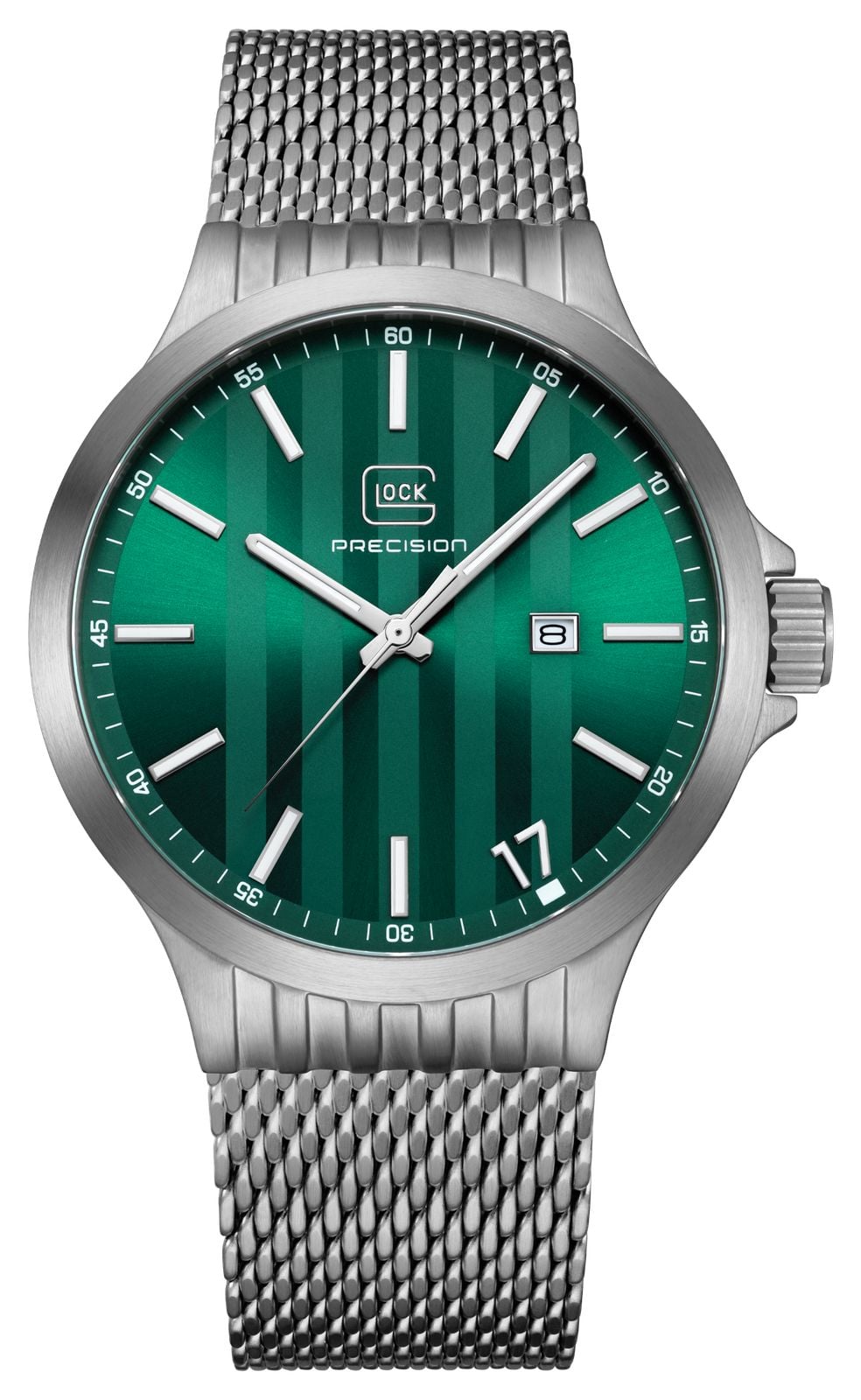 GLOCK Precision Date quartz (44 mm) cadran rayÃ© vert / montre