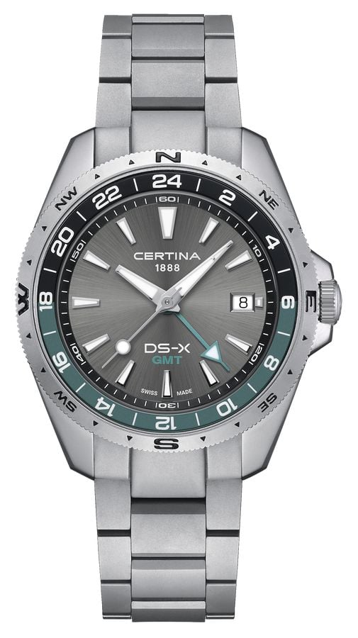 Certina DS-X Ã  quartz GMT (41 mm) avec cadran gris montre