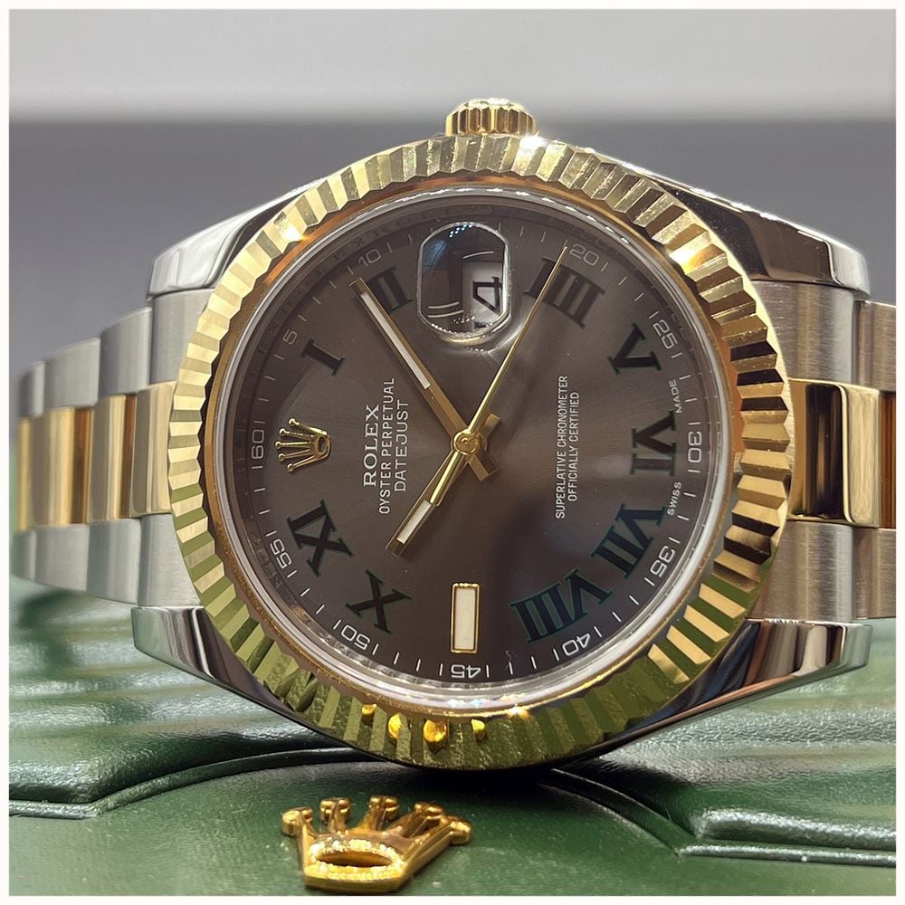 Pre-owned Rolex Oyster Perpetual Datejust (41mm) Grey Sunray Dial / Two-Tone Stainless Steel Bracelet JMP-1443911 - widok alternatywny 3