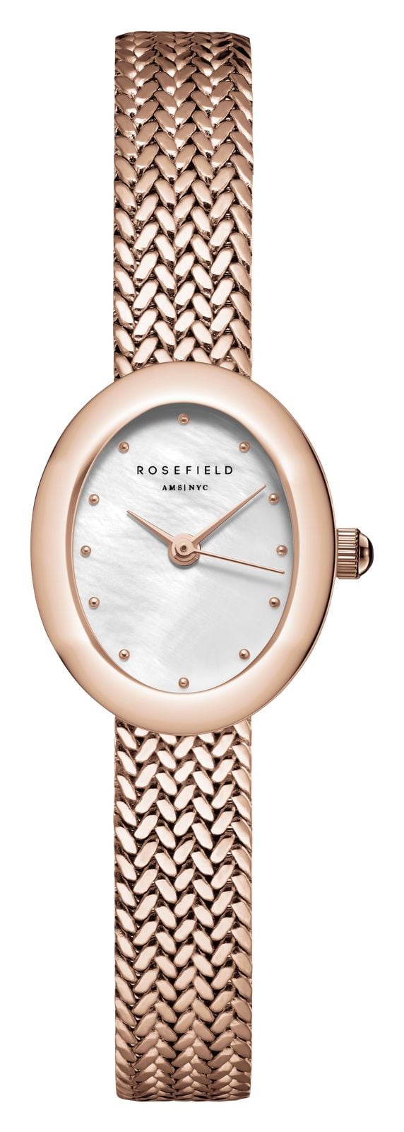Rosefield Mini Oval 18mm MotherofPearl Dial  Rose Gold Watch