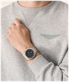 Aston Martin SPT Icon Quartz Chronograph (44.5mm) Navy Blue Dial / Steel Bracelet + Leather Strap MTIS3F607 - alternate view 6