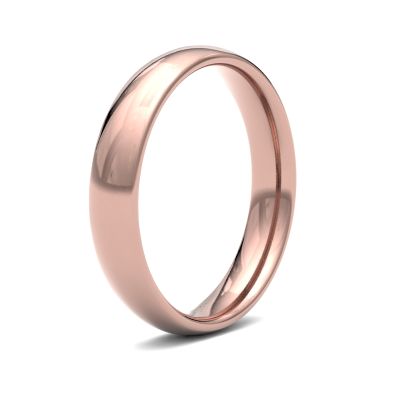 James Moore Wedding Rings | 9ct Rose Gold | 4mm | Medium | Traditional Court | AG_4LMC-9R