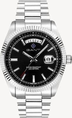 GANT Fairfax giorno/data quarzo (41 mm) quadrante nero / bracciale acciaio inossidabile G189001