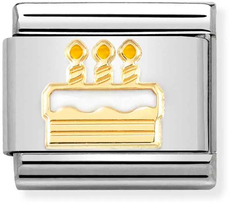 Nomination Classic Birthday Cake Enamel Charm 030272/71