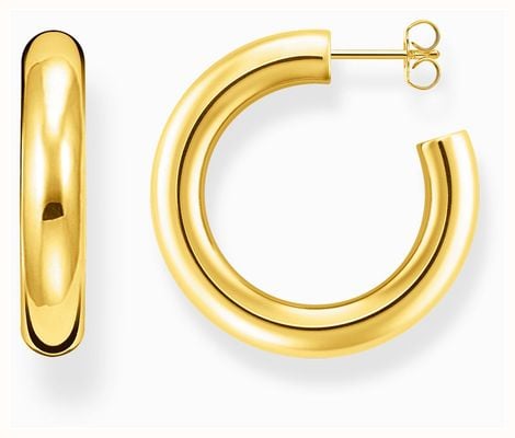 Thomas Sabo Medium Chunky Gold-Plated Sterling Silver Hoop Earrings 30mm CR636-413-39