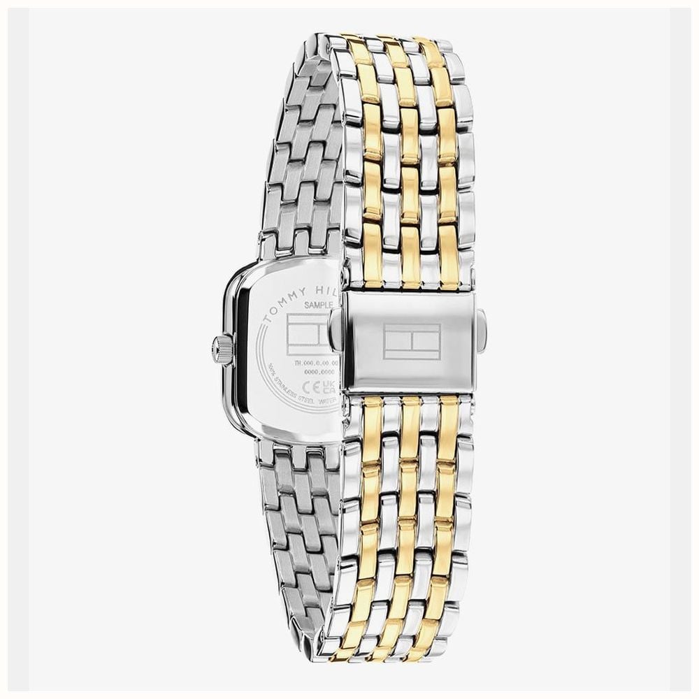 Tommy Hilfiger Ladies Abby Two Tone Square Silver Dial Bracelet Watch 1782922 - alternatieve weergave 2
