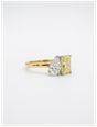 18ct Yellow Gold,Platinum Head LabGrown Diamond Yellow&White Toi Et MoiPear And Radiant Cut Ring J70164 - 备用视图 2