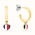 Tommy Hilfiger tainless Steel Gold Tone Heart Hoop Earrings 2781067