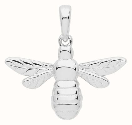 James Moore TH Silver Rhodium Plated Bee Pendant G61057