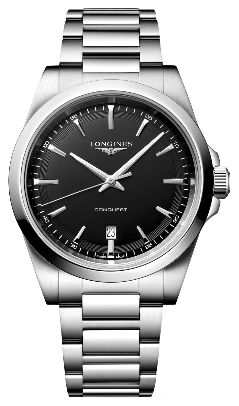 LONGINES Conquest Ã  quartz (41 mm), cadran noir sabl montre