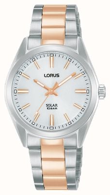 Lorus Sports Solar 100m (31mm) White Sunray Dial / Two-Tone Stainless Steel RY505AX9