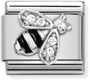 Nomination Classic Bee Sterling Silver & Steel Enamel Charm 330321/02
