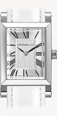 Herbelin Boîtier de montre Antarès - cadran guilloché argenté / acier inoxydable - boîtier seul H17344AP01