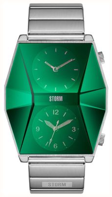 STORM ザレックス デュアルダイヤル クォーツ (40.5mm) レーザーグリーンダイヤル / ステンレススチールブレスレット 47561/GN