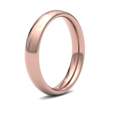 James Moore Wedding Ring | Oro rosa 18 carati | 4 mm | pesante | misura tradizionale | ag_4lhc-18r AG_4LHC-18R