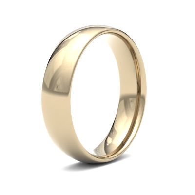 James Moore Wedding Ring | 9 Karat Gelbgold | 5 mm | leicht | Größe traditioneller Hof | ag_5llc-9y AG_5LLC-9Y