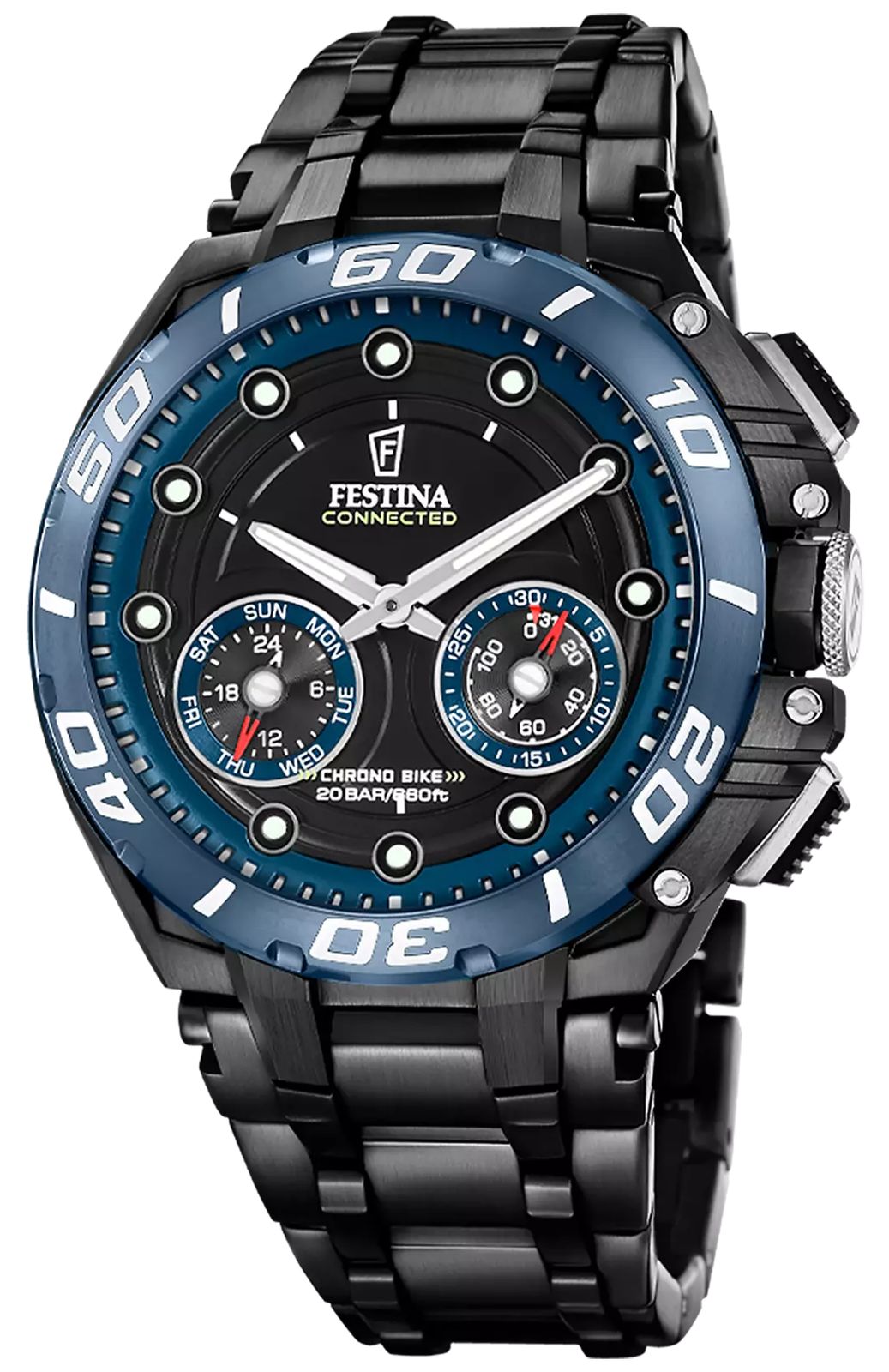 Festina Chrono Bike Connected Hybrid Smartwatch (46Mm) Blac…