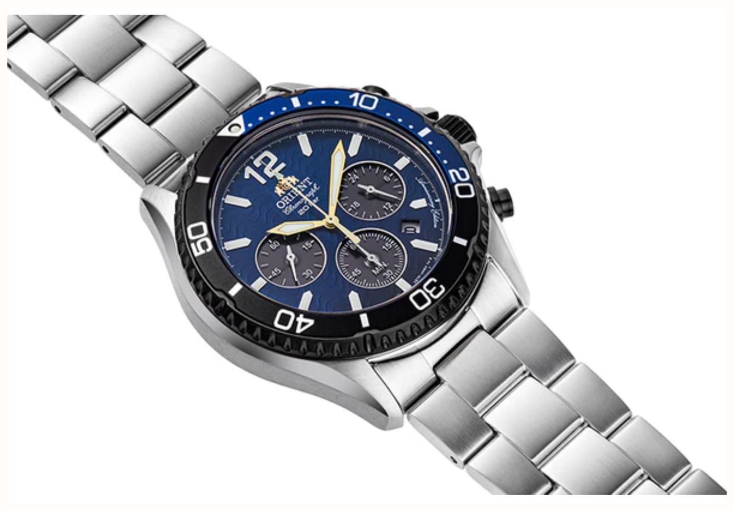 ORIENT Solar Chronograph 時計 Orient Solar Sports Chronograph with Blue Dial #RA-TX0201L10B