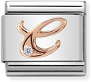 Nomination Classic Letter C 9ct Rose Gold & Steel Charm 430310/03