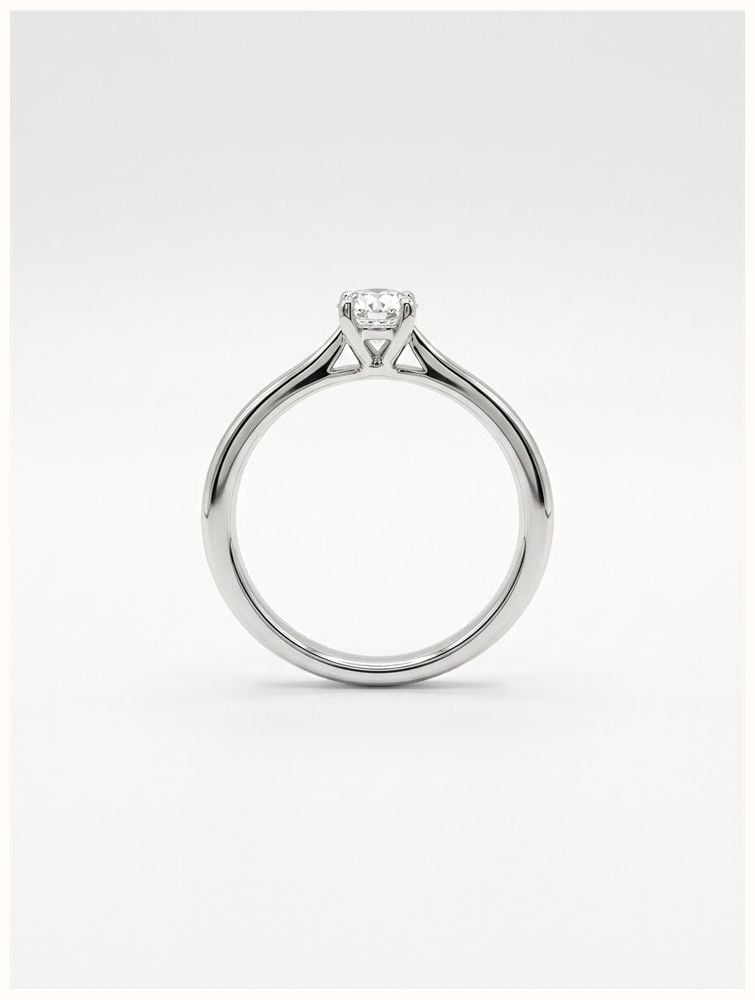 0.23ct Round Brilliant Natural Diamond Platinum Solitaire Ring J86863 - alternative Ansicht 3