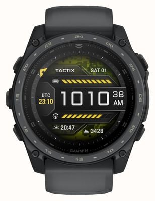 Garmin Reloj inteligente táctico Tactix 8 de 51 mm con revestimiento de zafiro AMOLED y Cerakote - gris pizarra con silicona negra 010-04553-01