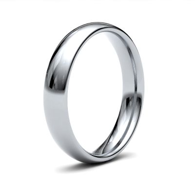 James Moore Wedding Rings | Platinum | 4mm | Medium | Traditional Court | AG_4LMC-PT