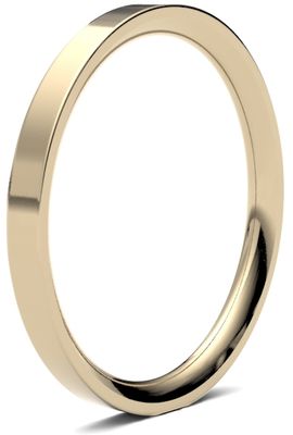 James Moore Wedding Rings | 18ct Yellow Gold | 2mm | Heavy | Flat Court | AG_2GHE-18Y