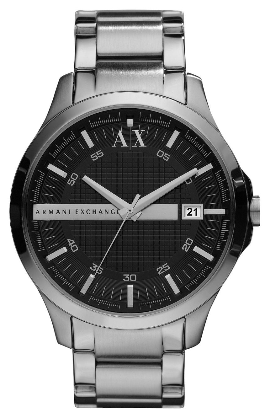 Armani Exchange Hommes | cadran texturÃ© noir | bracelet en montre