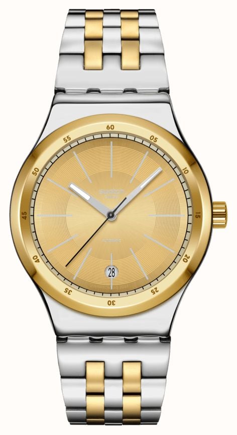 Swatch GOLDCLOAK MECHANISM (42mm) Gold Dial / Two-Tone Stainless